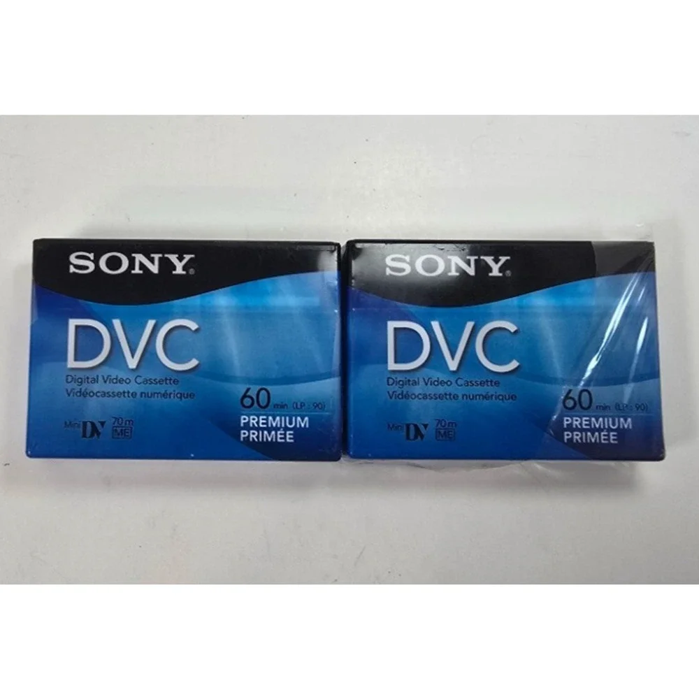 NEW 2 Pack SONY DVM60PRR Premium MiniDV 60min Digital Video Cassettes
